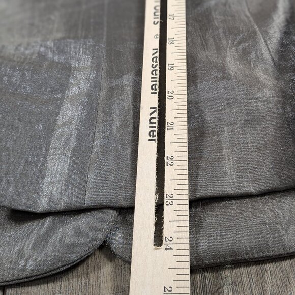 Adrianna Papell Evening Blazer Jacket Womens 14 Beige Pleated Neckline 3/4 Slv - Picture 8 of 9